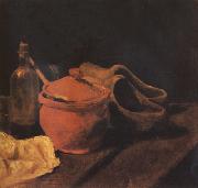 Vincent Van Gogh Still life with Earthenware,Bottle and Clogs (nn04) Spain oil painting artist